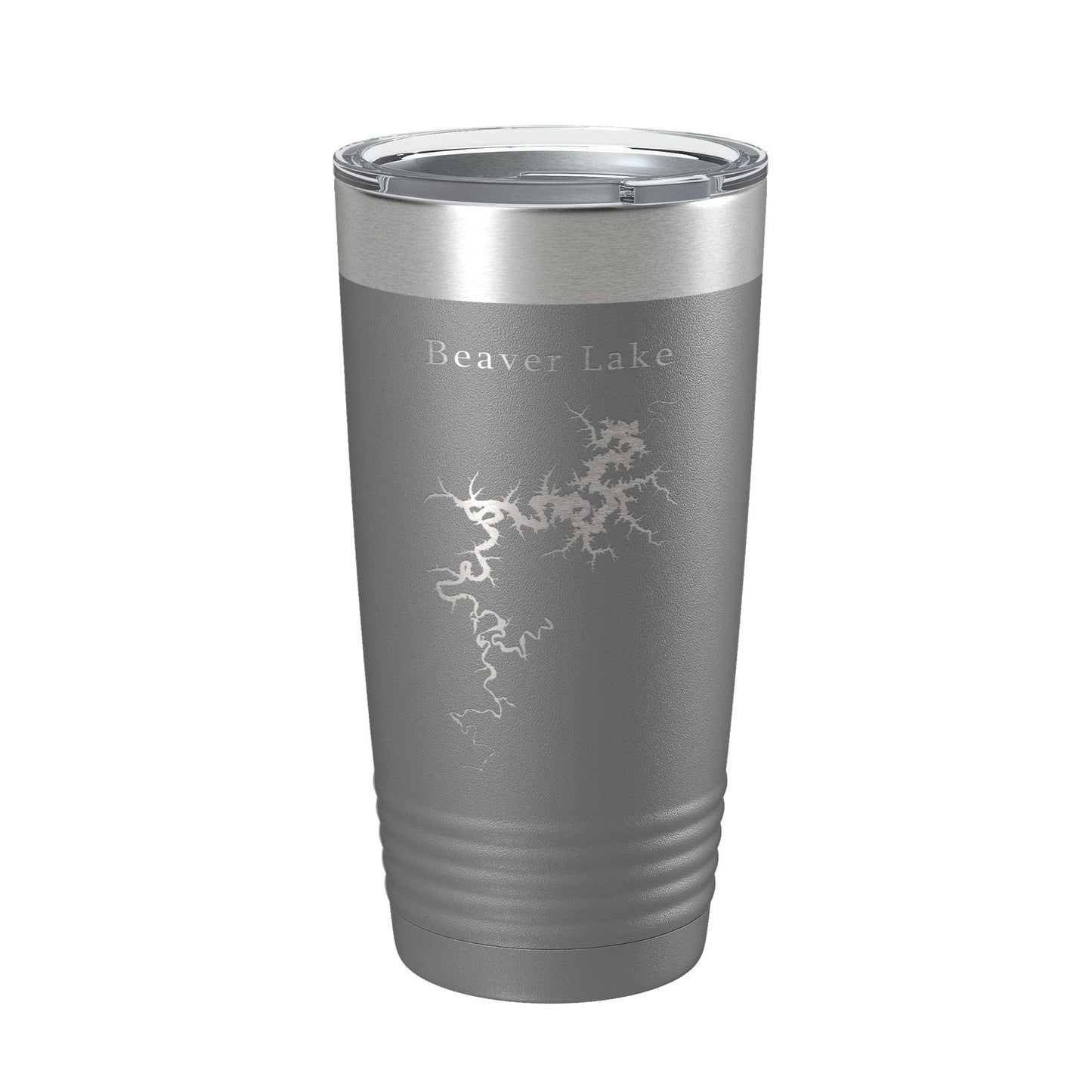 Beaver Lake Map Tumbler Travel Mug Insulated Laser Engraved Coffee Cup Arkansas 20 oz by CarveBright