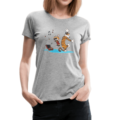 Calvin and Hobbes Dancing with Record Player T-Shirt by Art-O-Rama Shop