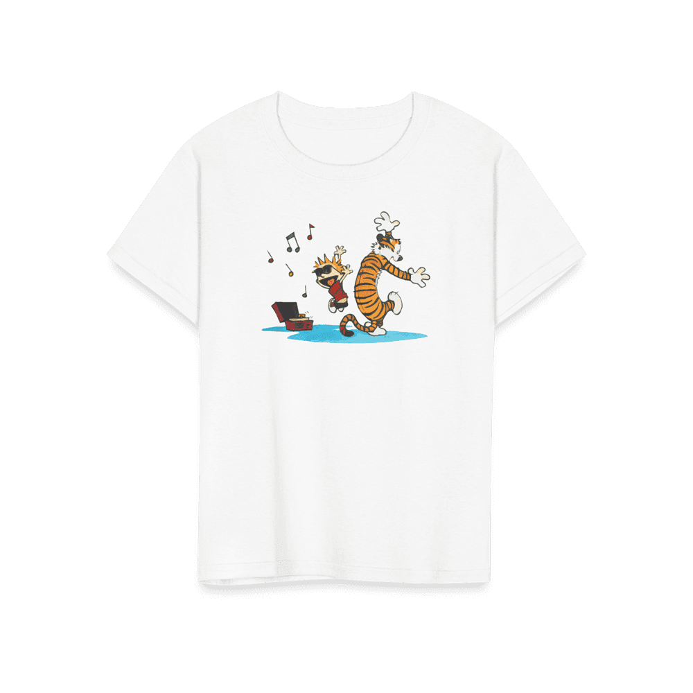 Calvin and Hobbes Dancing with Record Player T-Shirt by Art-O-Rama Shop