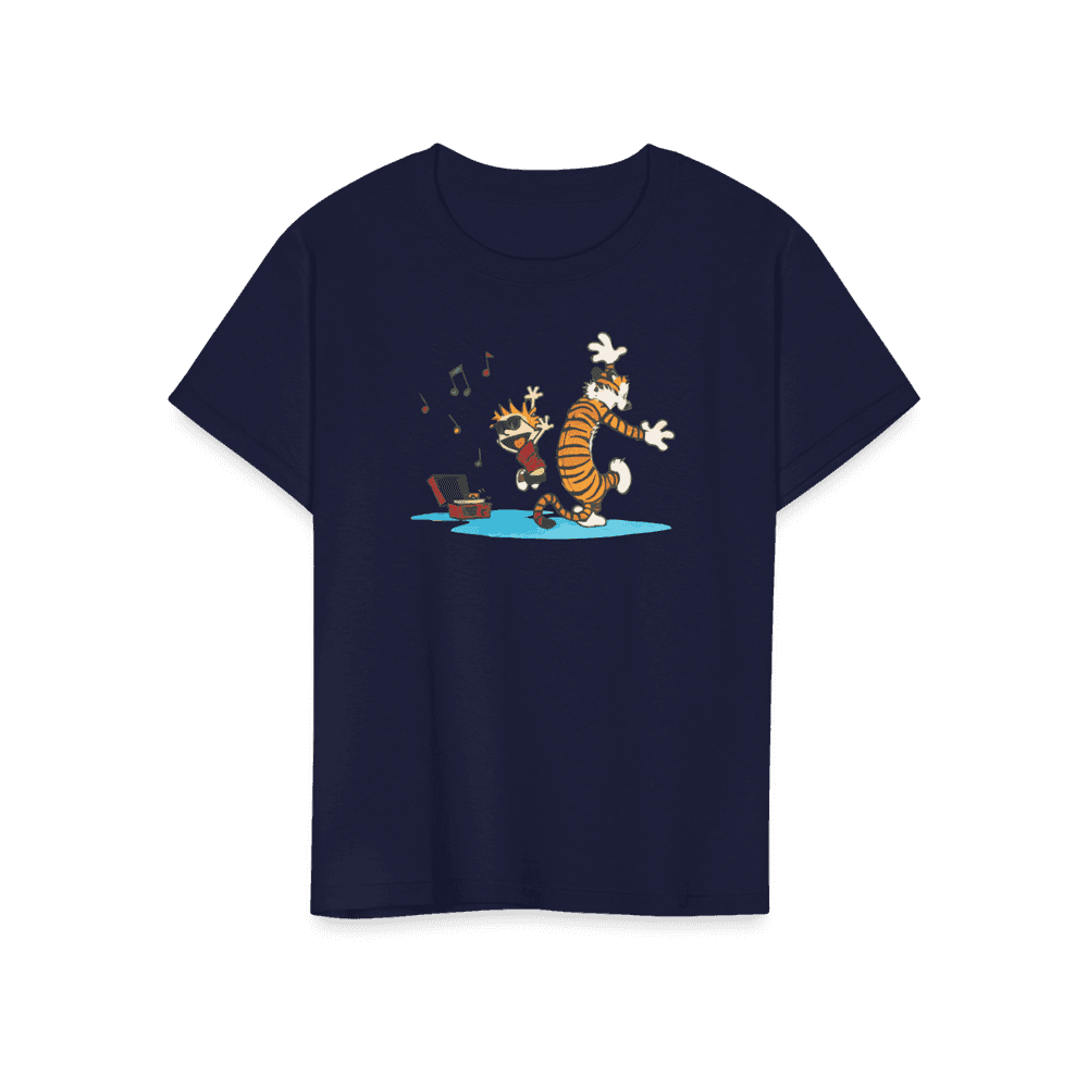 Calvin and Hobbes Dancing with Record Player T-Shirt by Art-O-Rama Shop