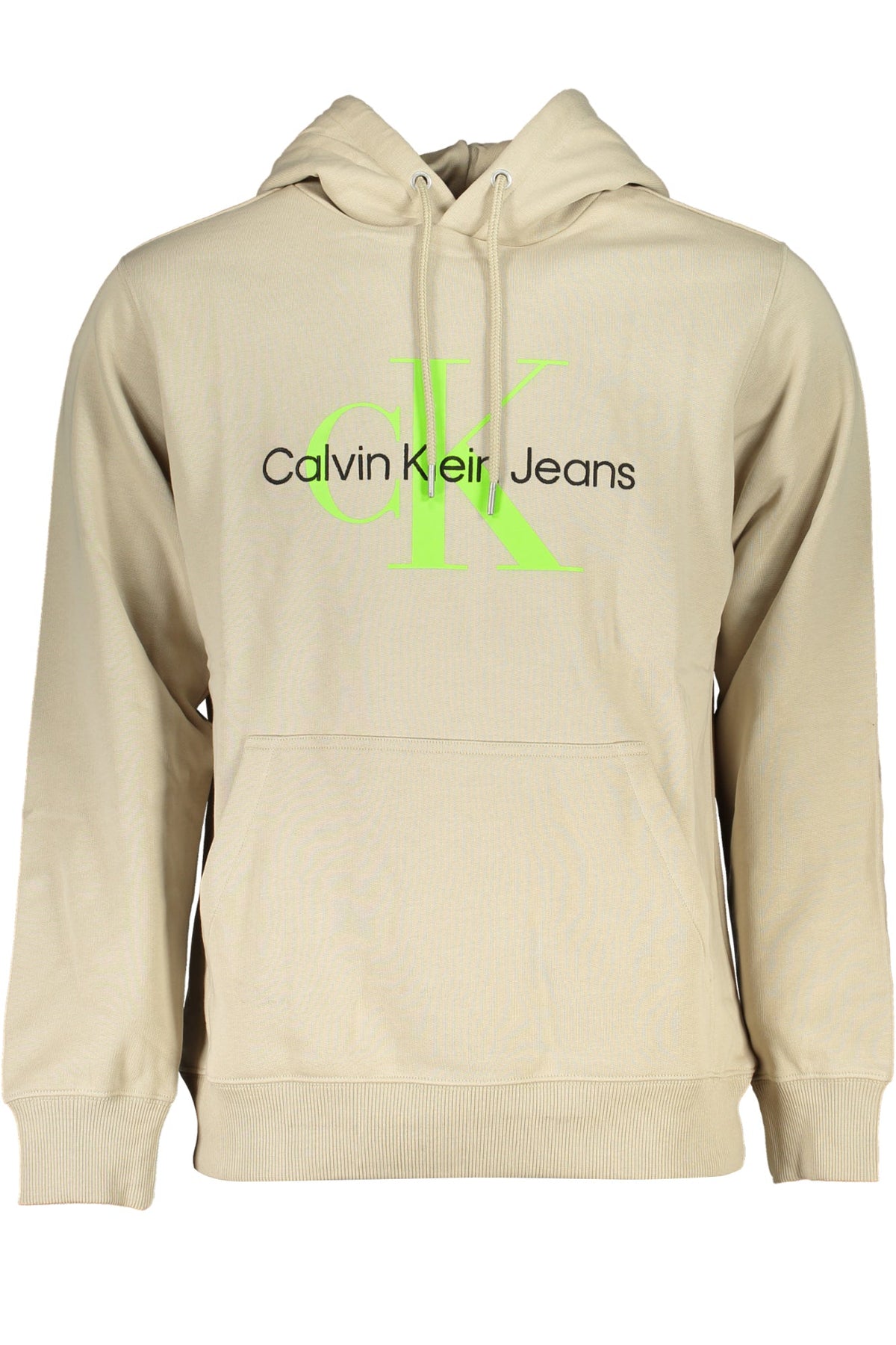 CALVIN KLEIN MEN'S BEIGE ZIPLESS SWEATSHIRT CALVIN KLEIN