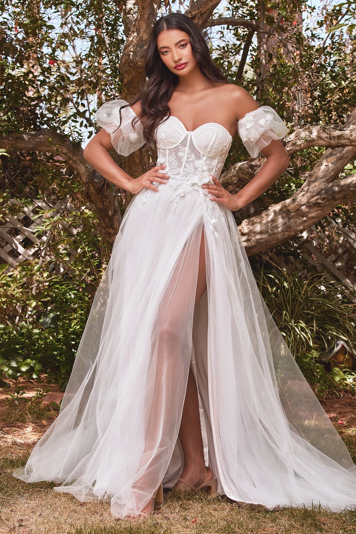 Strapless Floral Ball Gown Tux-USA