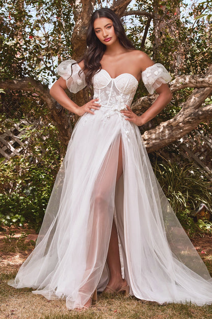 Strapless Floral Ball Gown Tux-USA