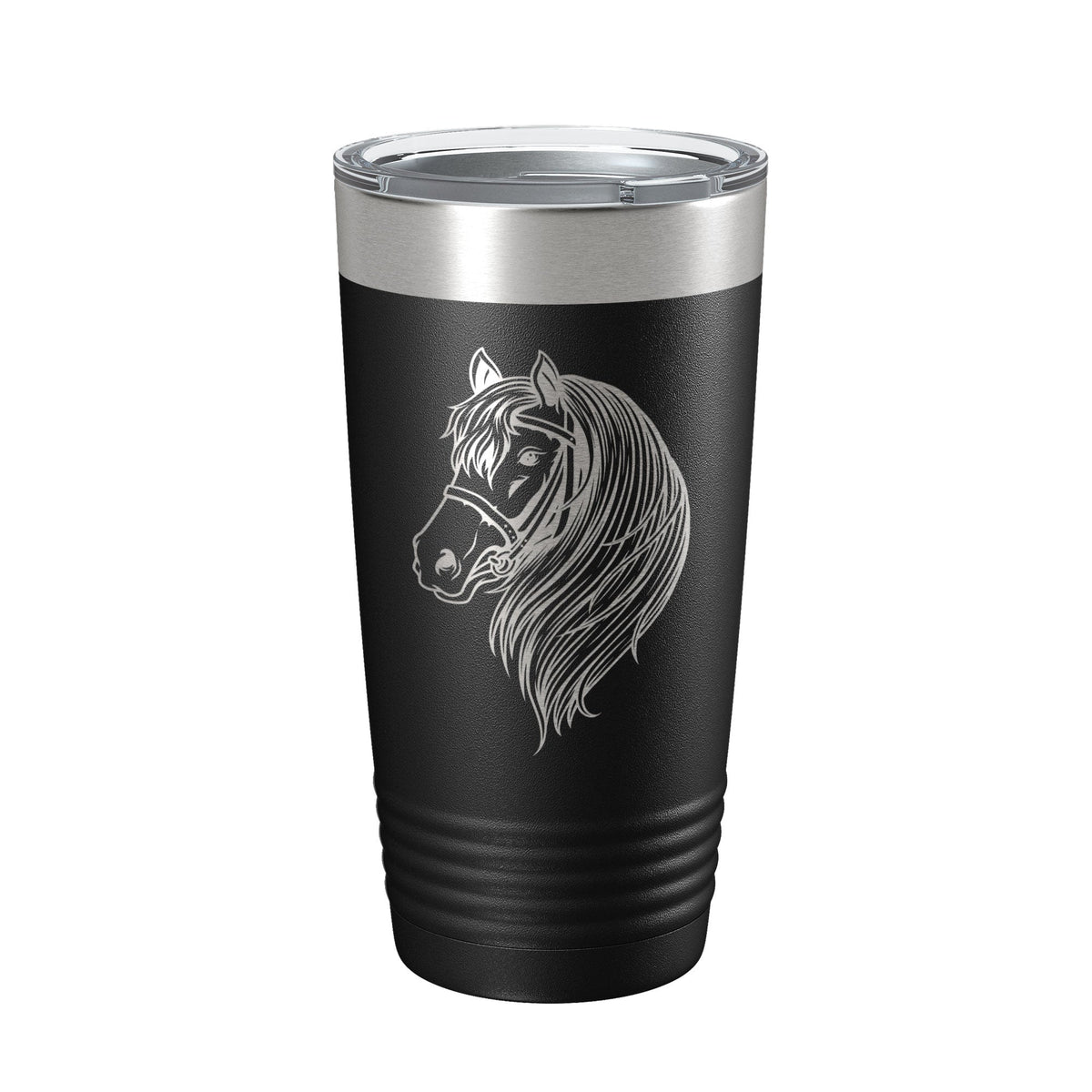Horse Face Tumbler Horseback Rider Travel Mug Equestrian Gift Insulated Laser Engraved Coffee Cup Horse Lover Farmer 20 oz by CarveBright