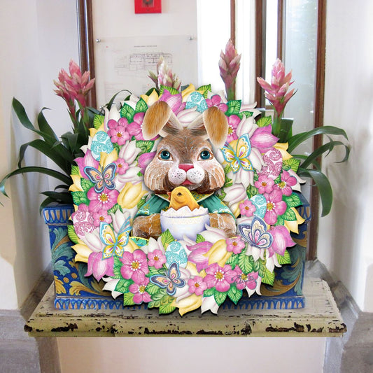 Bunny Holiday Door Wreath by G. DeBrekht by G. DeBrekht