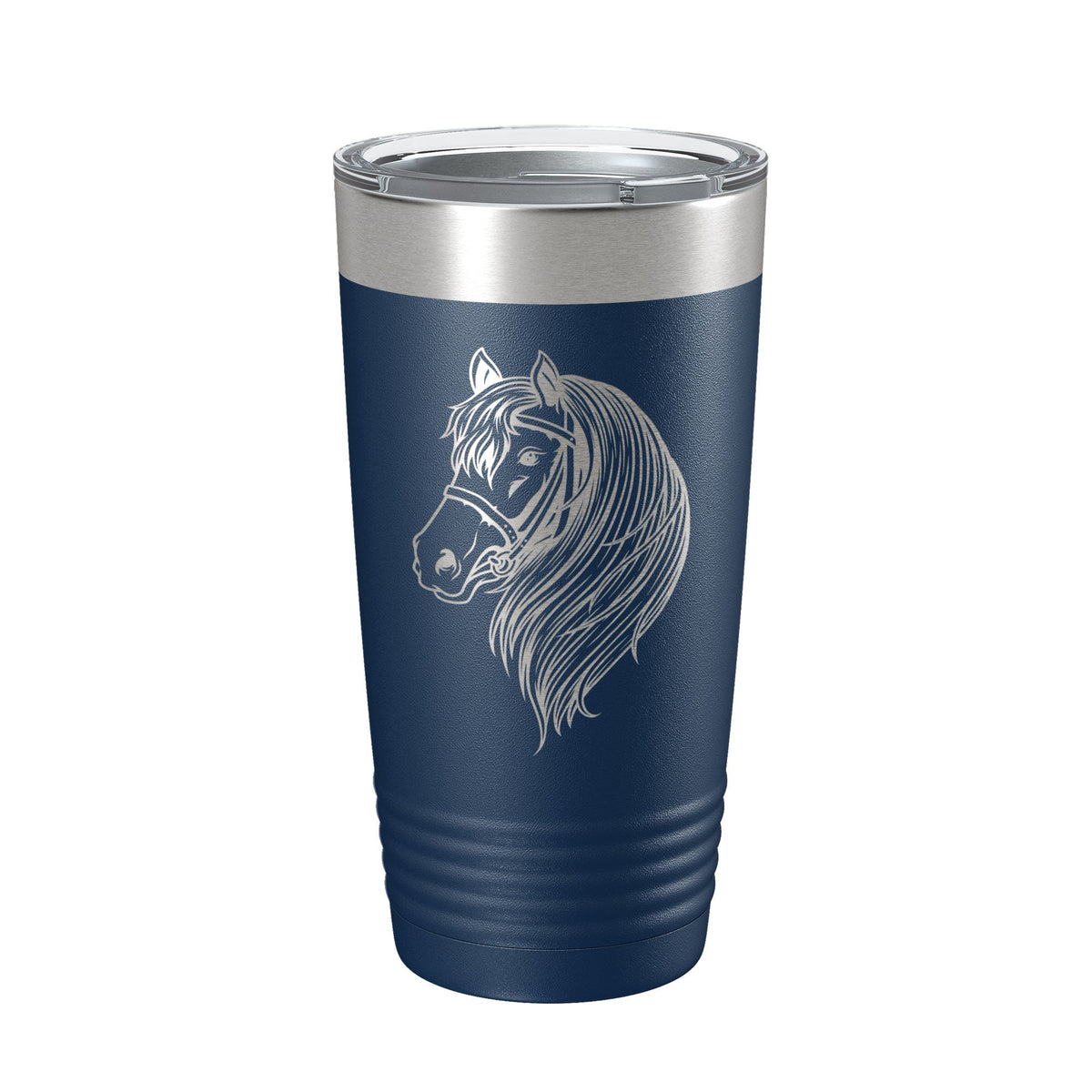 Horse Face Tumbler Horseback Rider Travel Mug Equestrian Gift Insulated Laser Engraved Coffee Cup Horse Lover Farmer 20 oz by CarveBright