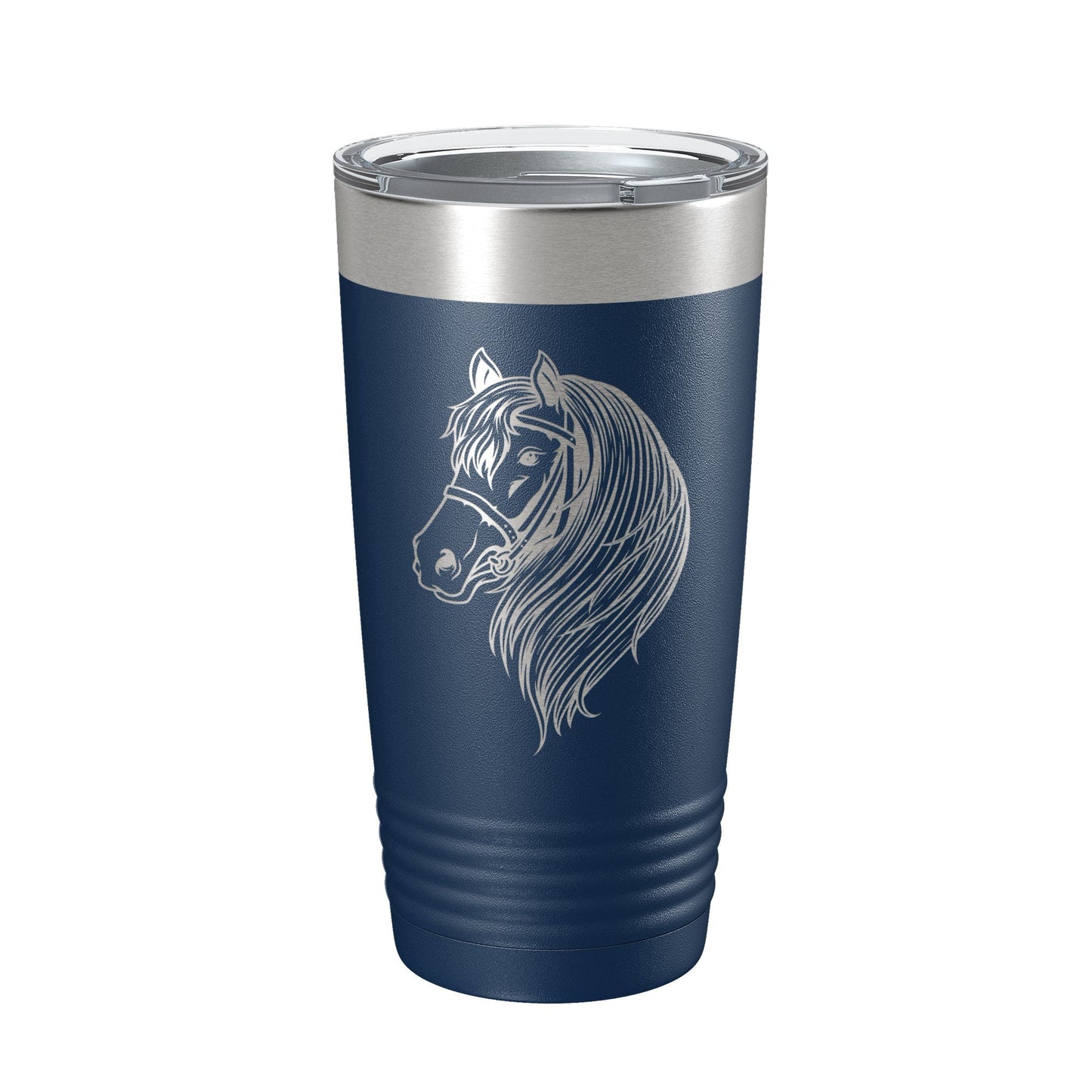 Horse Face Tumbler Horseback Rider Travel Mug Equestrian Gift Insulated Laser Engraved Coffee Cup Horse Lover Farmer 20 oz by CarveBright
