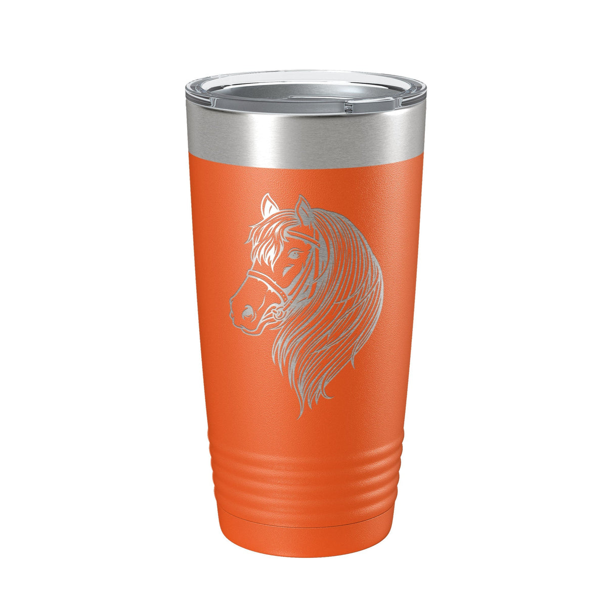 Horse Face Tumbler Horseback Rider Travel Mug Equestrian Gift Insulated Laser Engraved Coffee Cup Horse Lover Farmer 20 oz by CarveBright