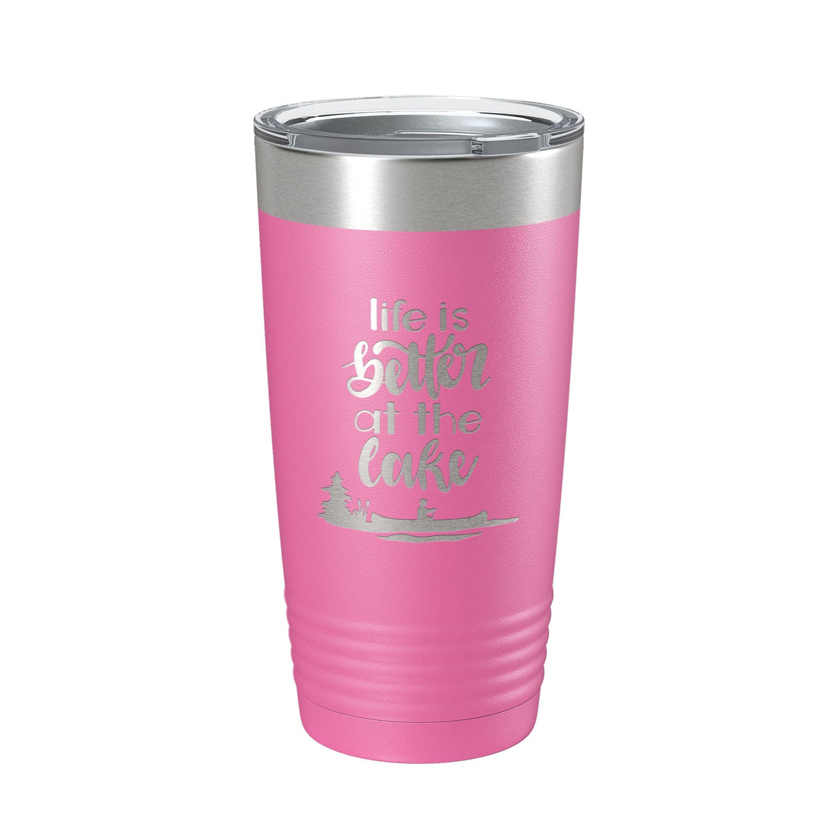 Life is Better at the Lake Lake Life Tumbler Travel Mug Insulated Laser Engraved Coffee Cup 20 oz by CarveBright