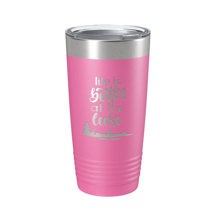 Life is Better at the Lake Lake Life Tumbler Travel Mug Insulated Laser Engraved Coffee Cup 20 oz by CarveBright