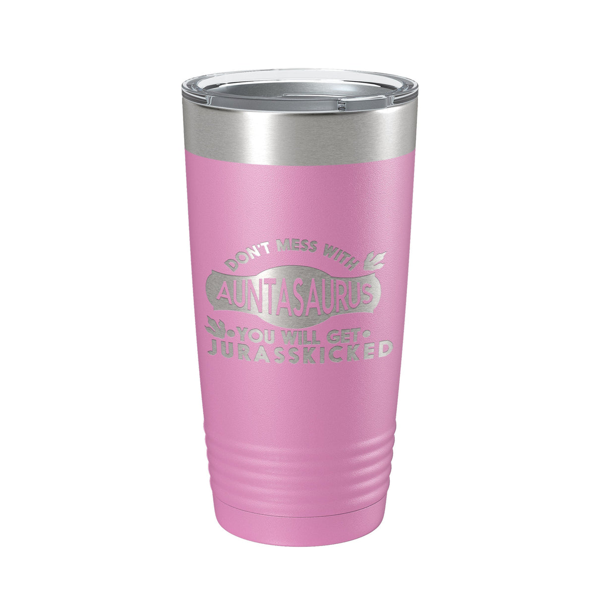 Auntasaurus Tumbler Funny Aunt Gift Travel Mug Jurassic Insulated Laser Engraved Coffee Cup Dinosaur 20 oz by CarveBright