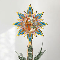 Italian-inspired Santa Tree Topper Wooden Decor by G. Debrekht - Santa Snowman Decor - 89522 by G. DeBrekht