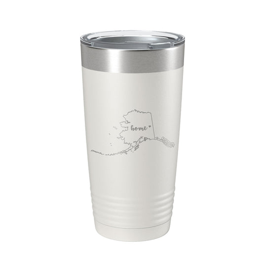 Alaska Tumbler Home State Travel Mug Insulated Laser Engraved Map Coffee Cup 20 oz by CarveBright