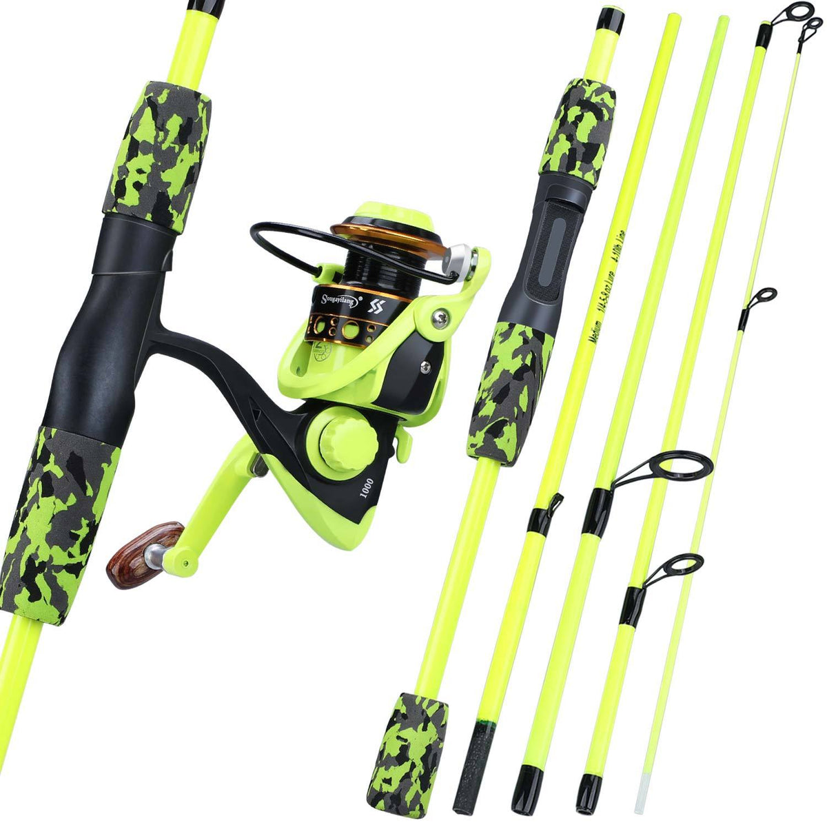 Sougayilang Fishing Rod Set Travel Fishing Combo ForeverGifts's Studio