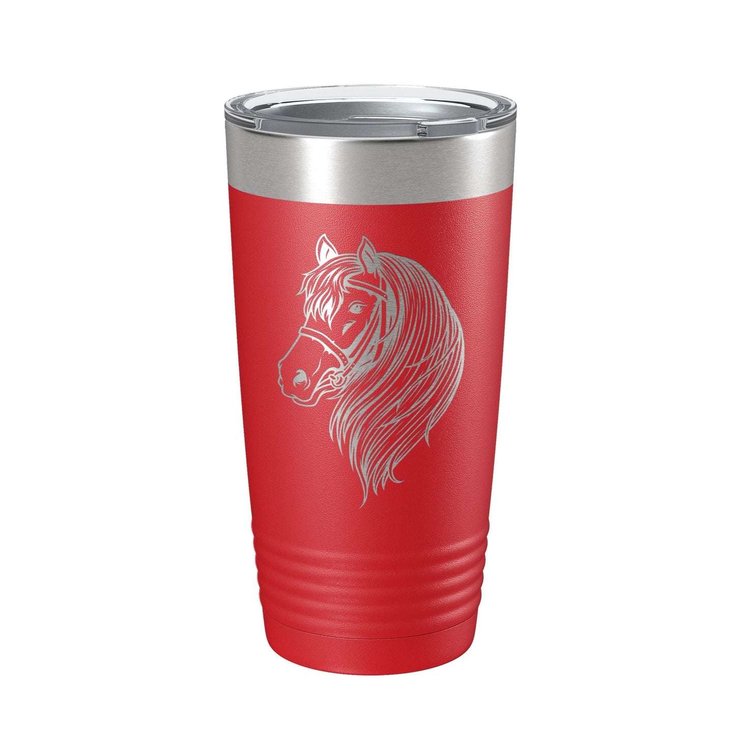 Horse Face Tumbler Horseback Rider Travel Mug Equestrian Gift Insulated Laser Engraved Coffee Cup Horse Lover Farmer 20 oz by CarveBright