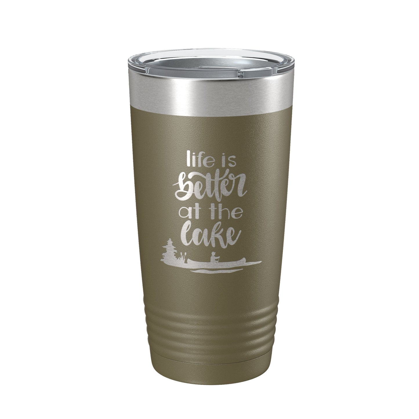 Life is Better at the Lake Lake Life Tumbler Travel Mug Insulated Laser Engraved Coffee Cup 20 oz by CarveBright