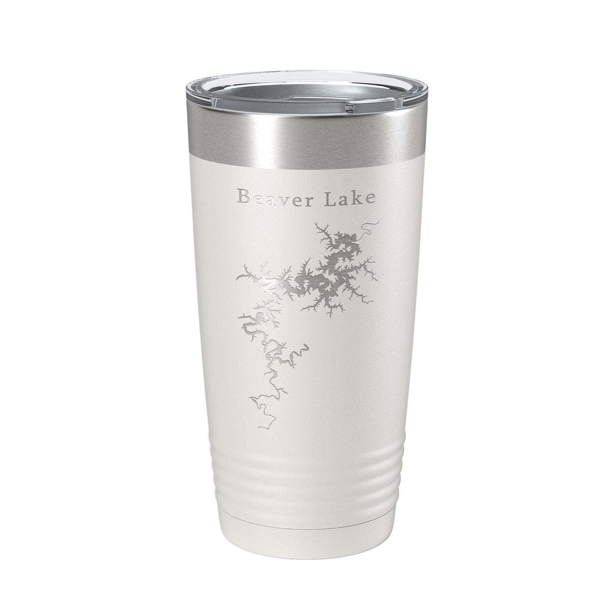 Beaver Lake Map Tumbler Travel Mug Insulated Laser Engraved Coffee Cup Arkansas 20 oz by CarveBright
