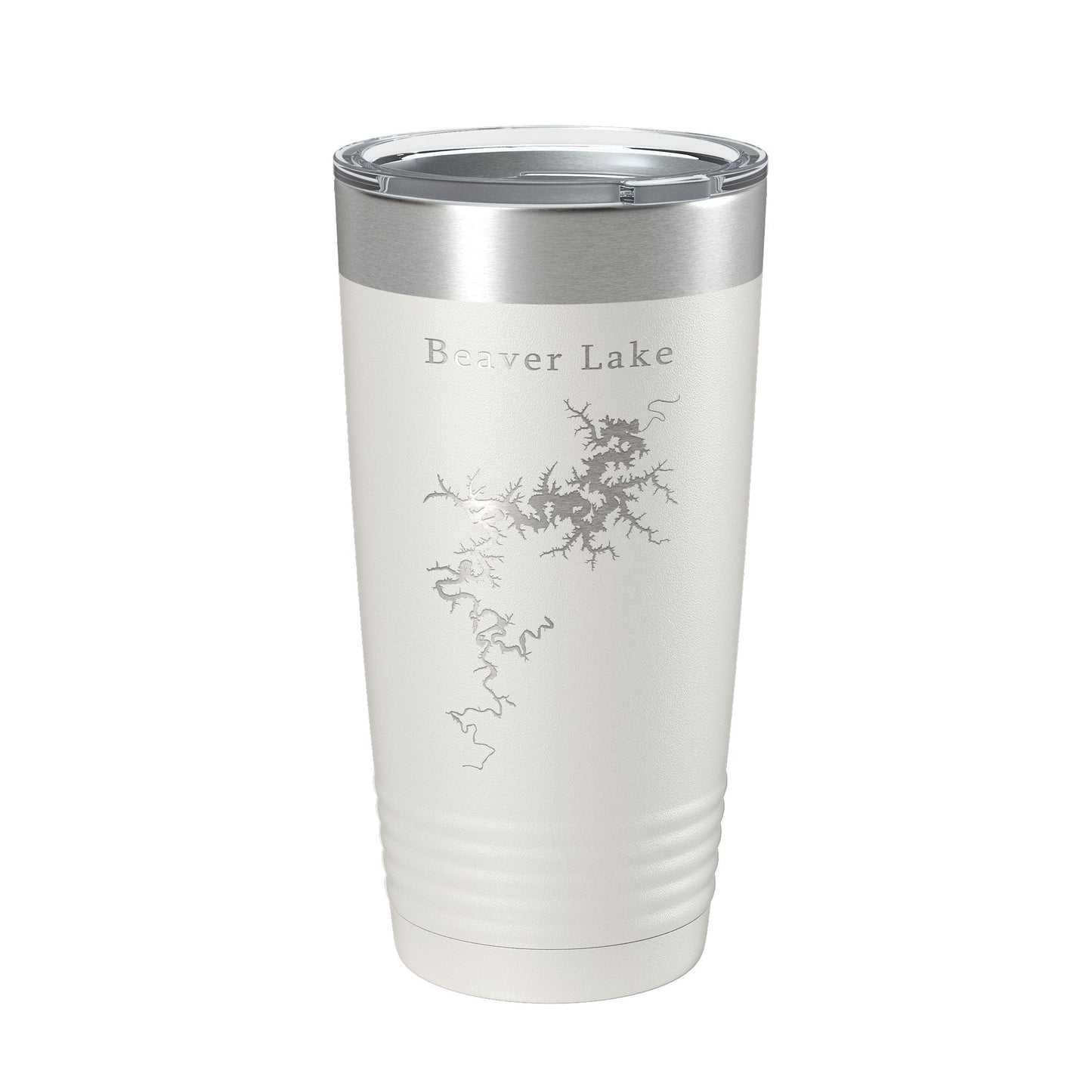 Beaver Lake Map Tumbler Travel Mug Insulated Laser Engraved Coffee Cup Arkansas 20 oz by CarveBright