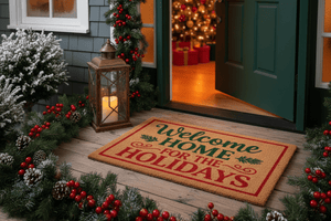 Holiday Doormat — Welcome Home for the Holidays by JT's