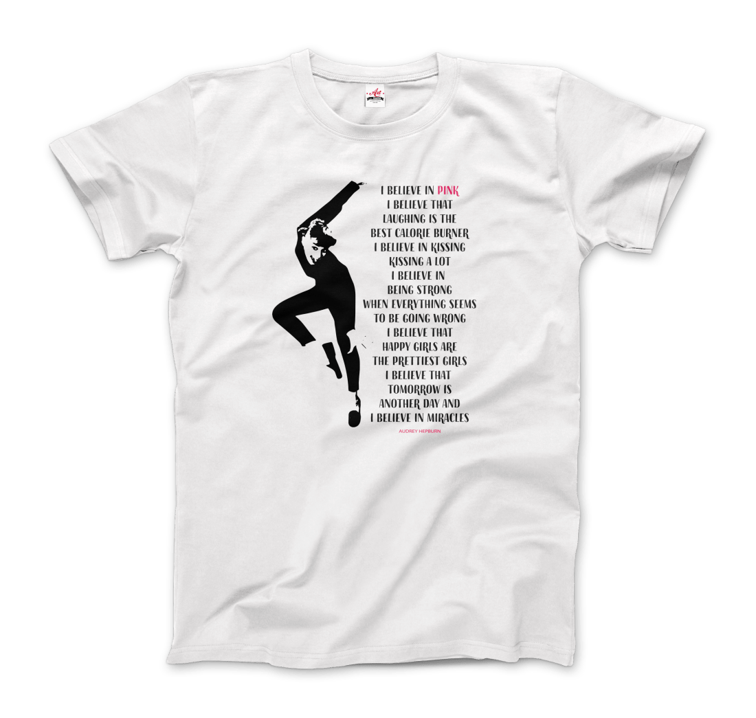 I Believe in Pink Quote T-Shirt Art-O-Rama Shop