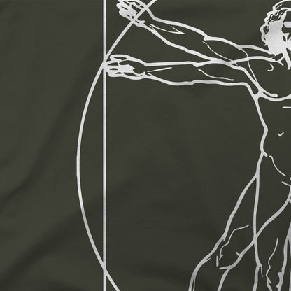 Leonardo Da Vinci, Vitruvian Man Sketch T-Shirt by Art-O-Rama Shop