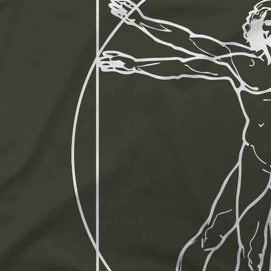 Leonardo Da Vinci, Vitruvian Man Sketch T-Shirt by Art-O-Rama Shop