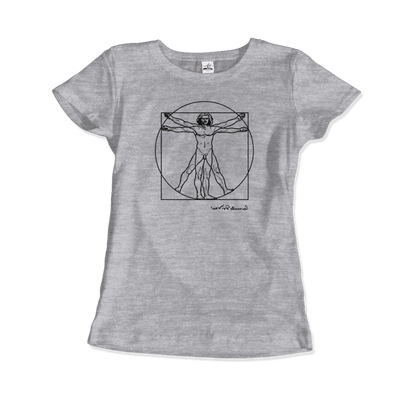 Leonardo Da Vinci, Vitruvian Man Sketch T-Shirt by Art-O-Rama Shop