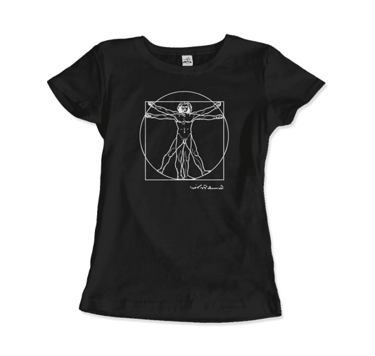 Leonardo Da Vinci, Vitruvian Man Sketch T-Shirt by Art-O-Rama Shop