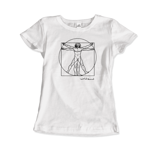 Leonardo Da Vinci, Vitruvian Man Sketch T-Shirt by Art-O-Rama Shop