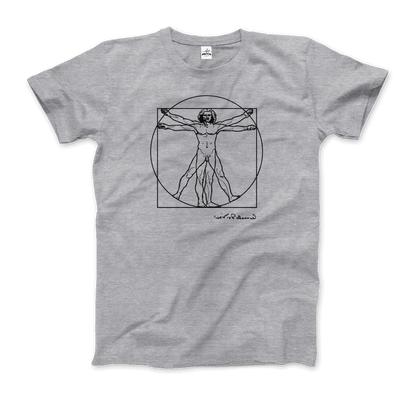 Leonardo Da Vinci, Vitruvian Man Sketch T-Shirt by Art-O-Rama Shop