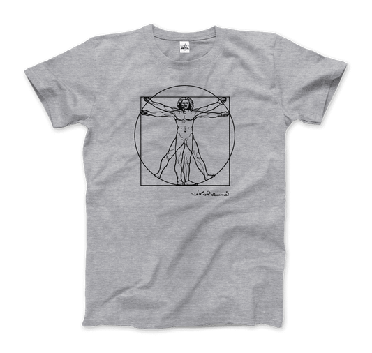 Leonardo Da Vinci, Vitruvian Man Sketch T-Shirt by Art-O-Rama Shop