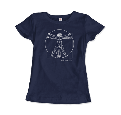 Leonardo Da Vinci, Vitruvian Man Sketch T-Shirt by Art-O-Rama Shop