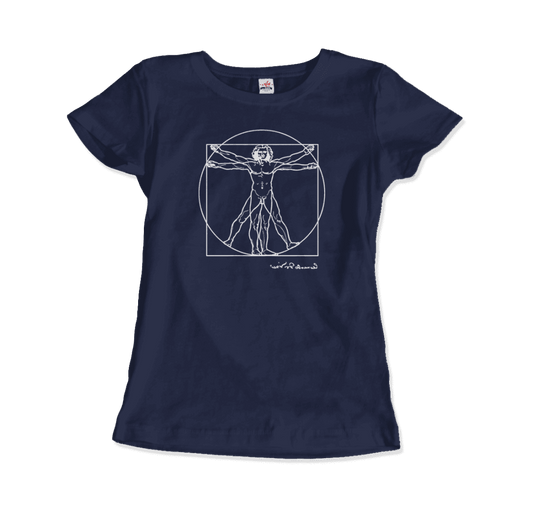 Leonardo Da Vinci, Vitruvian Man Sketch T-Shirt by Art-O-Rama Shop