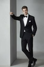 London Black Tuxedo Jacket | Premium Stretch Blend, Modern Fit Tux-USA