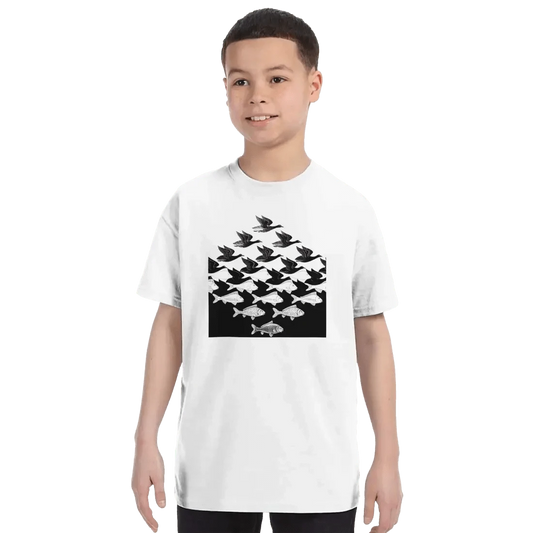 MC Escher Sky and Water I Art T-Shirt by Art-O-Rama Shop
