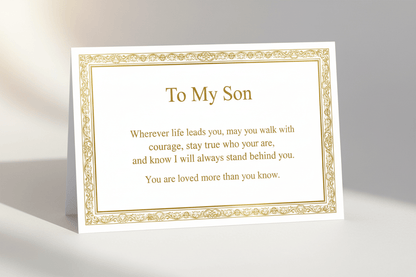 To My Son — Cross Necklace Holiday Gift Set With Message Card by JT's