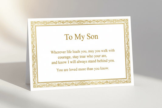 To My Son — Cross Necklace Holiday Gift Set With Message Card by JT's