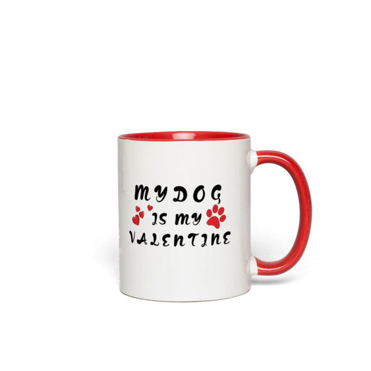 My Valentine Accent Mug by Pup Scruffs