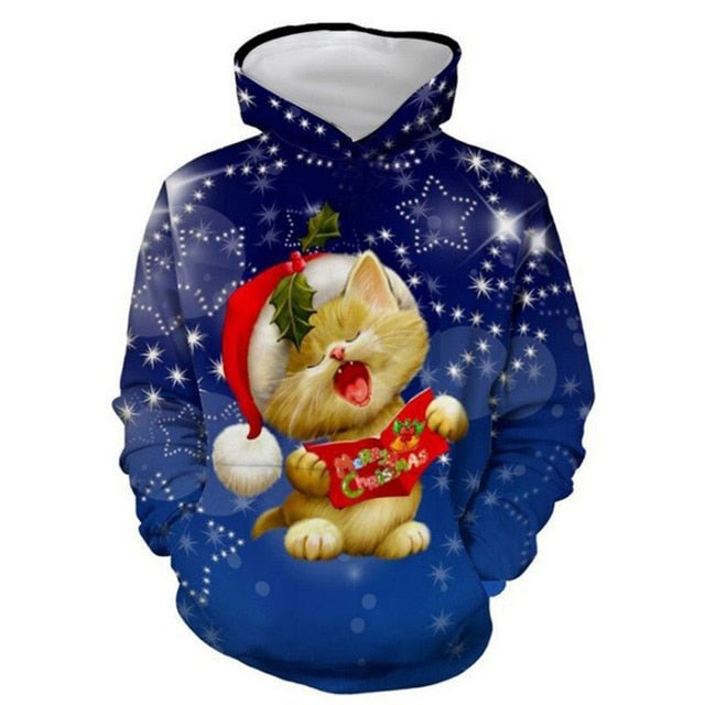 Funny 3D Unisex Christmas Sweater Pullover Lovers Clothing by Vimost Sports