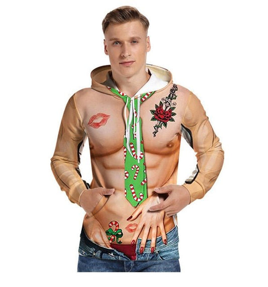 Funny 3D Unisex Christmas Sweater Pullover Lovers Clothing by Vimost Sports