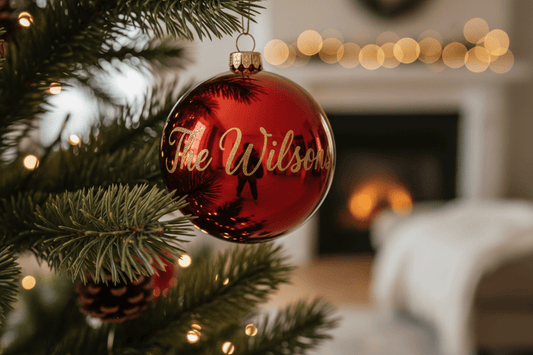 Personalized Christmas Ornament — Family Name by custom cat