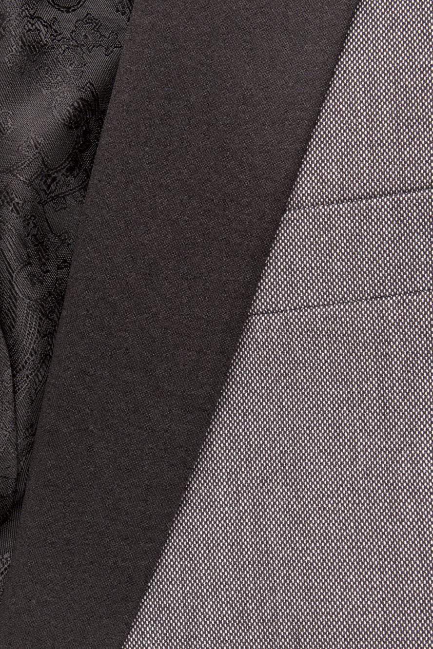 "Sebastian" Grey Pindot Tuxedo Jacket Shawl (Separates) Tux-USA