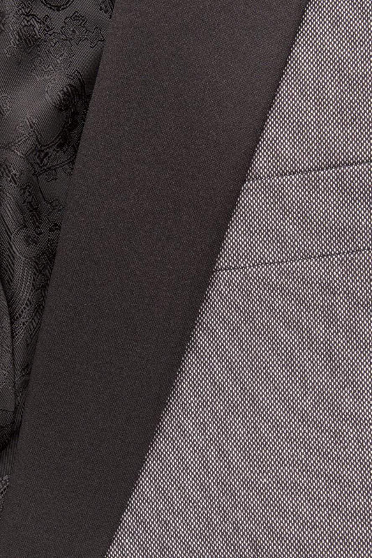 "Sebastian" Grey Pindot Tuxedo Jacket Shawl (Separates) Tux-USA