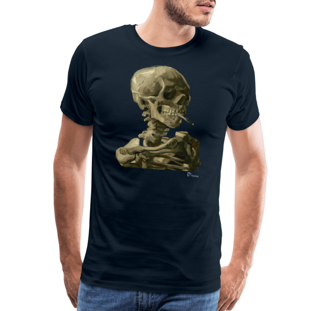 Van Gogh Skull of a Skeleton with Burning Cigarette 1886 T-Shirt by Art-O-Rama Shop