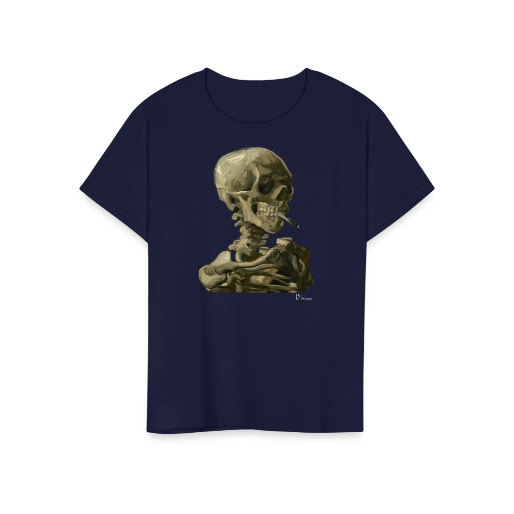 Van Gogh Skull of a Skeleton with Burning Cigarette 1886 T-Shirt by Art-O-Rama Shop