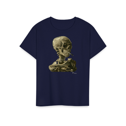 Van Gogh Skull of a Skeleton with Burning Cigarette 1886 T-Shirt by Art-O-Rama Shop
