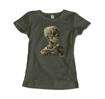 Van Gogh Skull of a Skeleton with Burning Cigarette 1886 T-Shirt by Art-O-Rama Shop