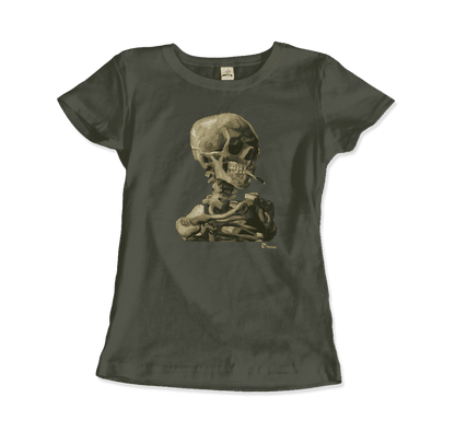 Van Gogh Skull of a Skeleton with Burning Cigarette 1886 T-Shirt by Art-O-Rama Shop
