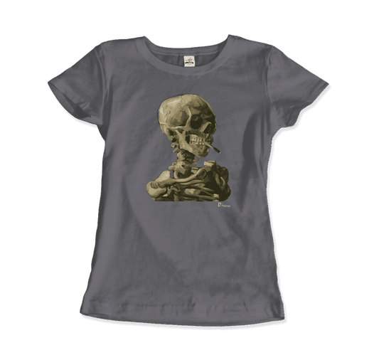 Van Gogh Skull of a Skeleton with Burning Cigarette 1886 T-Shirt by Art-O-Rama Shop